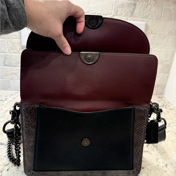 Coach NWT Dreamer Multicolor Python & Leather Crossbody Bag - Picture 11 of 16